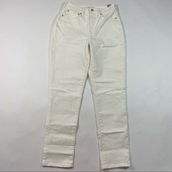 New Madewell Tall Curvy Perfect Vintage Jean Tile White 26T - Picture 2 of 11